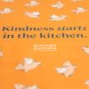 Orange tea towel with white AA logo, flying pigs and 'Kindness starts in the kitchen.'